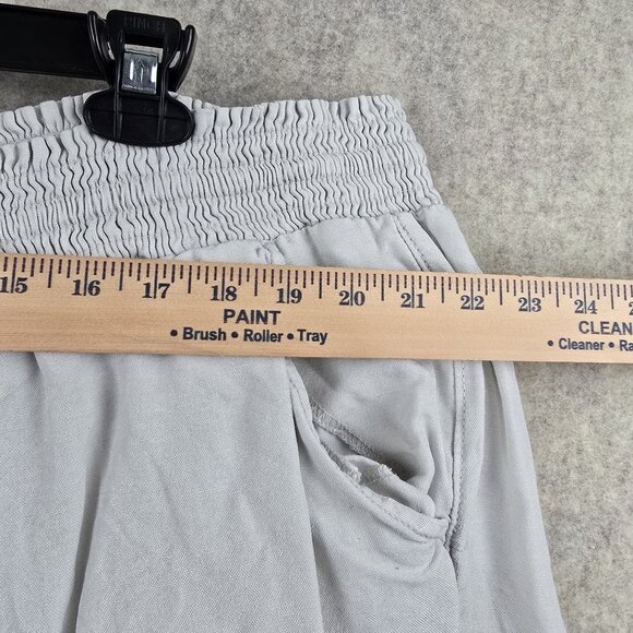 Lane Bryant Elastic-Waist Cotton Linen Wide-Leg Pants Size 26/28 Cream color - Picture 8 of 8